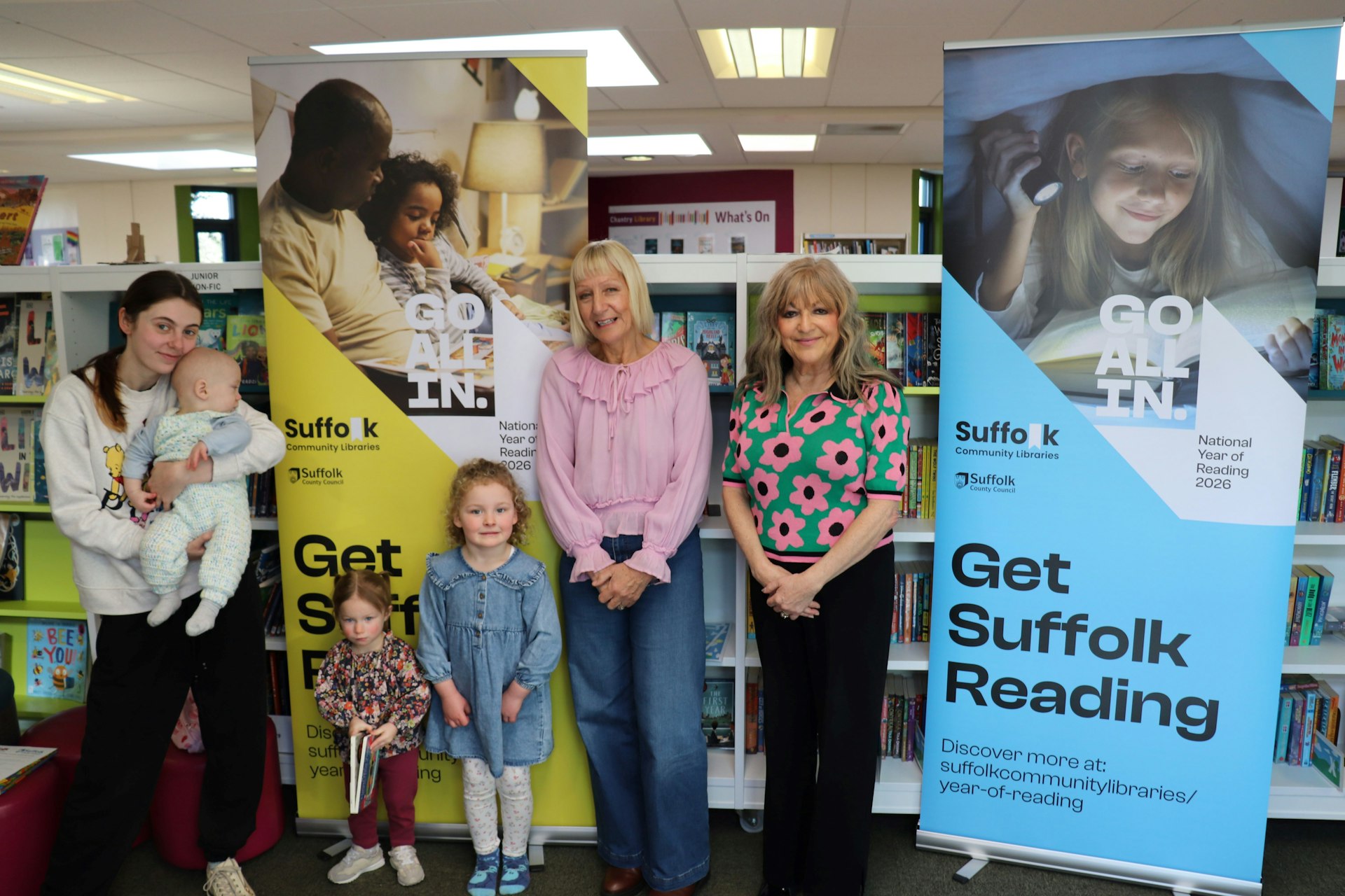 Nadia Cenci with families who enjoyed the Wordplay session on World Book Day